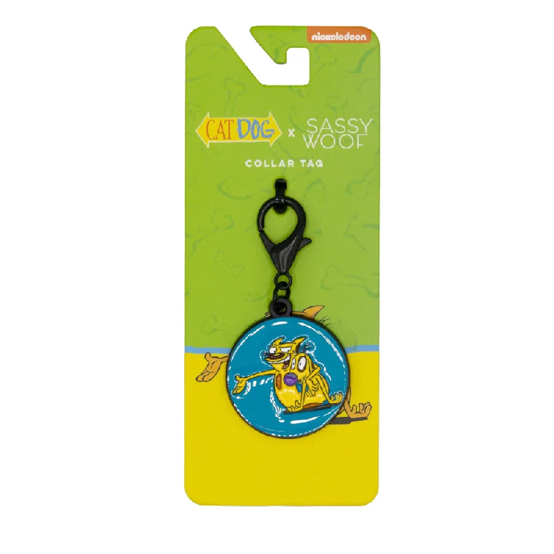 10. **Dog bathing brush massage**Dog Collar Tag - Nickelodeon CatDog™