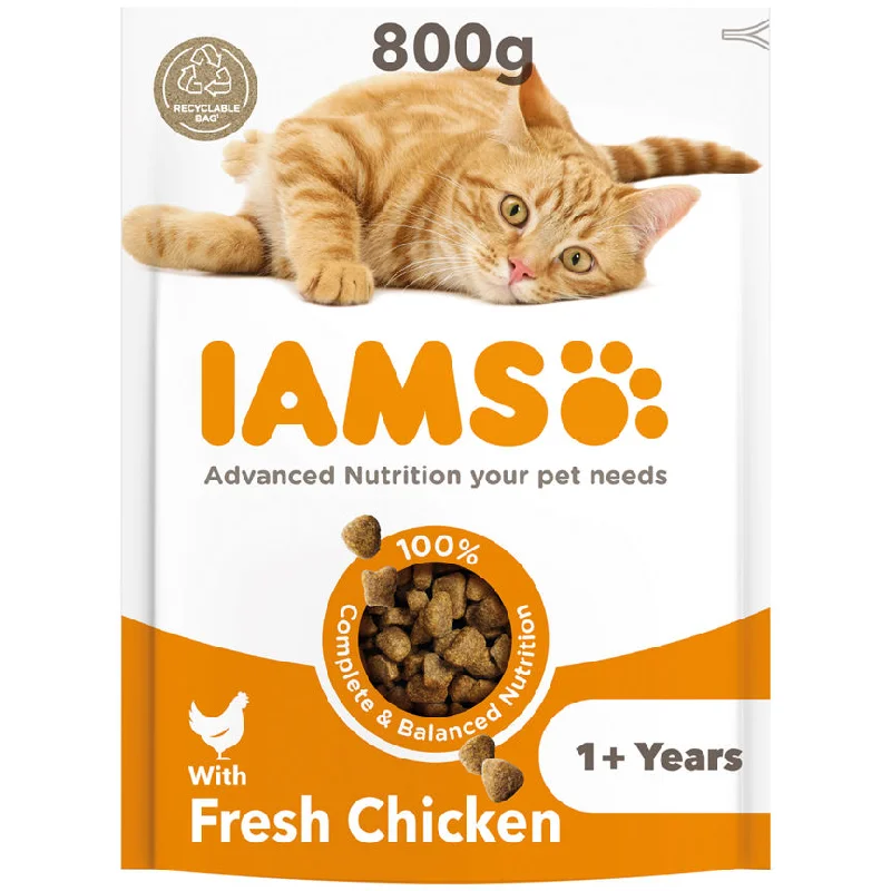    - Hypoallergenic cat food  Iams for Vitality Fresh Chicken Dry Adult Cat Food